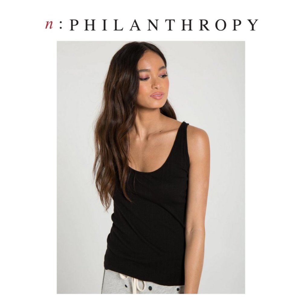 n:Philanthropy Alma Tank in Black Cat
